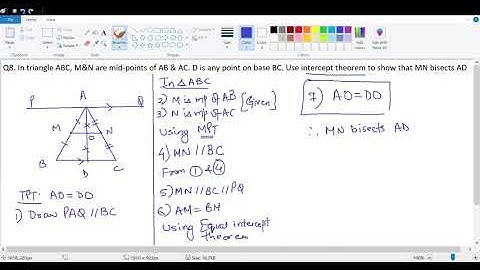 Class 9 Mid Point Theorem Ex 12B (part 5 of 7)