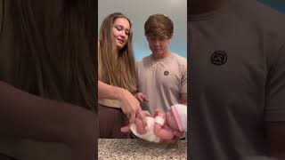 HIS FIRST DIAPER CHANGE #taylorandsoph #couple #relationship #marriage #pregnancy #shorts