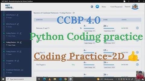 Python coding Practice - 2D |  NXT Wave | #nxtwave #ccbpacademy #coding #ccbpintensive #python #ccbp