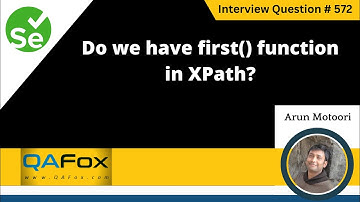 Do we have first() function in XPath (Selenium Interview Question #572)