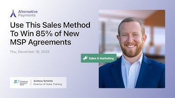 Use This Sales Method To Win 85% of New MSP Agreements