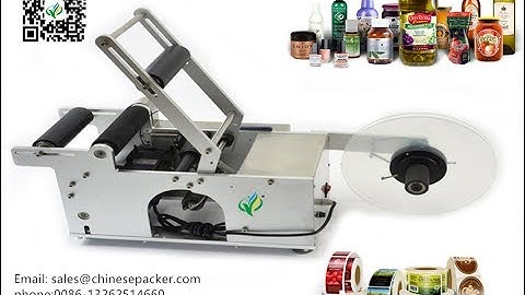 semi automatic round glass bottle labeling machine adhesive sticker label applicator system