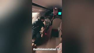 YAILIN DORMIENDO EN EL JET  DE ANUEL