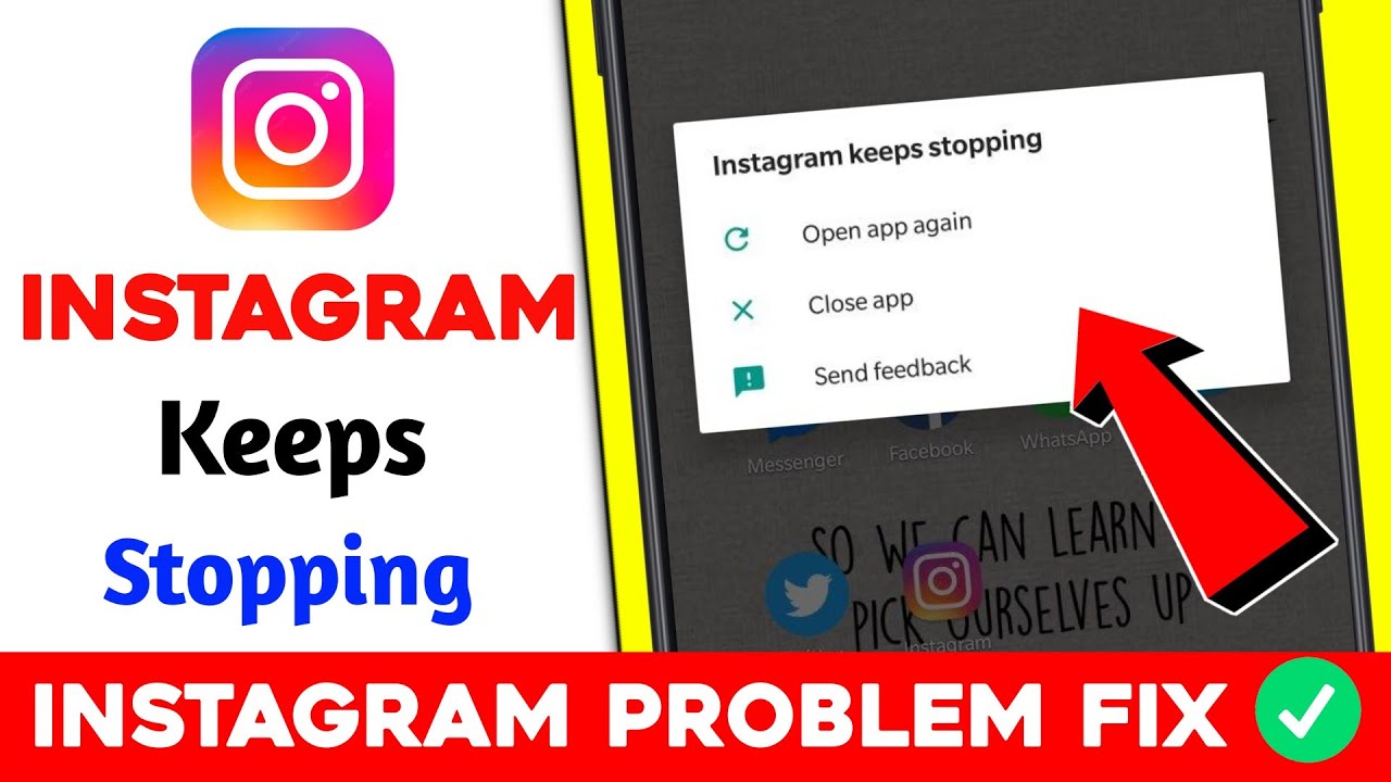How To Solve Instagram Keeps Stopping Problem in Hindi | How To Fix ...