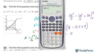 📚 How to find the area between two curves using integrals (Part 2)