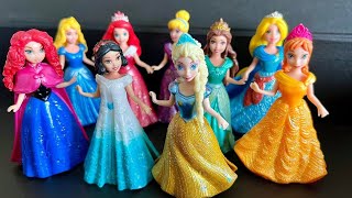 Some Lot's of Disney Princess,. with Unboxing Satisfying video Miniature Dolls No Talking Video ASMR