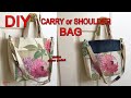 DIY CARRY & SHOULDER BAG |  TWO WAY BAG DIY WITH HIDDEN ZIPPER POCKET  | DIY BAG TUTORIAL | EASY BAG