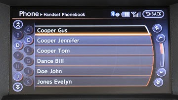 2014 Nissan Maxima - Vehicle Phonebook (if so equipped)