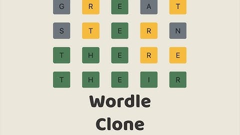Episode #340 - Wordle Clone | Preview