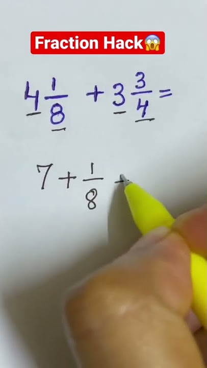How to add mixed numbers easily! Fraction Hack #math #youtube #shorts #mathtrick #learning #tutor