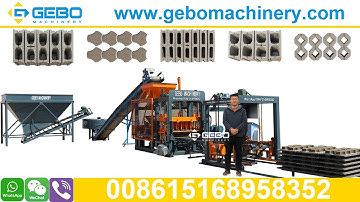 Jamaica QT4-18 cement hollow block machine, grass paving fully automatic block production line