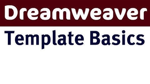 Template Basics in Dreamweaver CS4