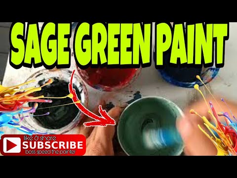 paano mag timpla Ng sage green paint /how to mix sage green paint  @bossspeedthepainter 