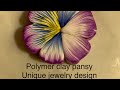 Polymer clay pansy cane