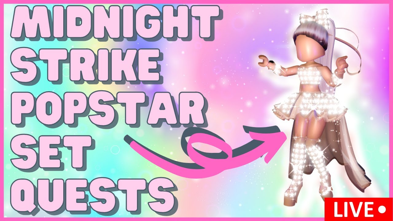 Royale High Doing The New Years Quests For The Midnight Strike Popstar Clothing Set Tips