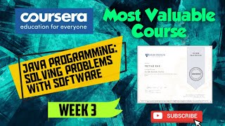 Coursera Java Programming: Solving Problems with Software Week 3 Solutions || Java Programming ????
