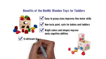 Wooden Toys Shape Sorting Cube for Early Learning by NimNik