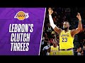 Lebron's BEST CLUTCH 3's as a LAKER! 🔥