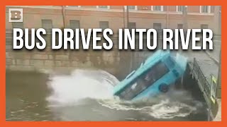 Bus Drives Right Off Of Bridge Into River In Saint Petersburg Tragically Claiming Five Lives