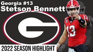 #NFL ドラフト2023 指名候補QB ステットソン・ベネット (ジョージア) 2022年シーズンハイライト / Stetson Bennett Season Highlight