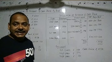 #20,Hire Purchase System l Calculation of Cash Price and Interest by Back method l B.Com (Part-1)