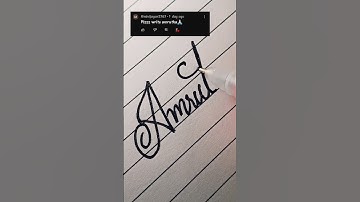Writing a name "Amrutha" in cursive #short #shorts #ytshorts #calligraphy #satisfying #relaxing #try