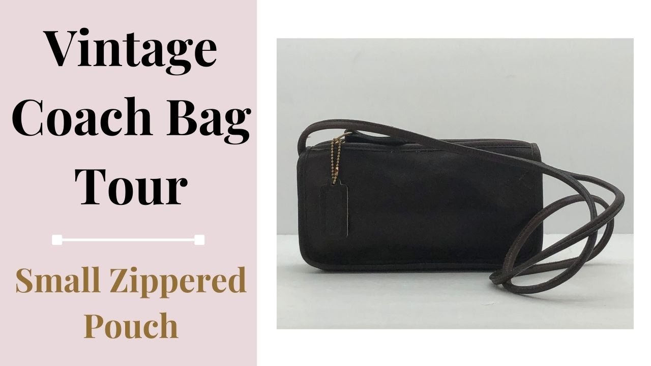 Vintage Coach Bag  Small Zippered Pouch Tour 