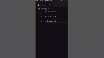 Swap variables without 3rd variable in Python  #coding #python #programminglanguage