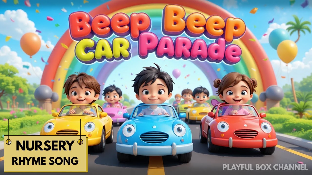 Nursery Rhyme Song | Beep Beep Car Parade Fun Kids Car Song 