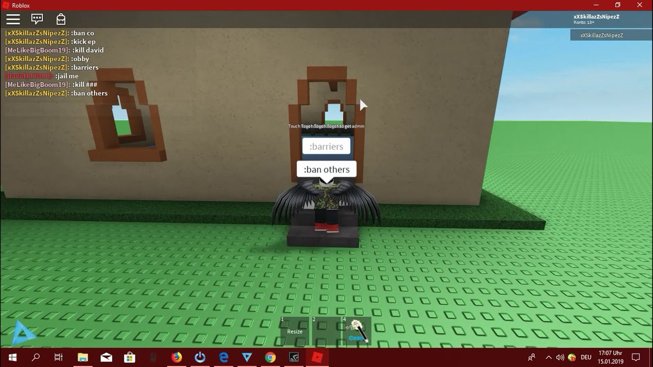 Roblox Kohls Admin House All Commands