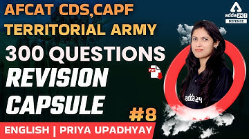 AFCAT 2 2022 | 300 Questions Revision Capsule for Airforce, AFCAT, CDS, TA  | By Priya Upadhyay