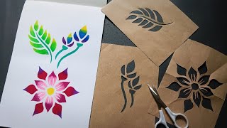 Making in-print pictures with rice paper and scissors