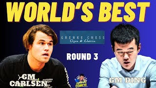 ROOK SACRIFICE SI DING! GUMANA KAYA KAY MAGNUS? Carlsen vs Liren! Grenke Chess 2024 Round 3