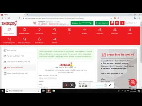 How to Money Transfer IME Pay agent to all Bank Account