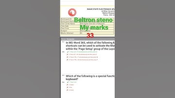 beltron Stenographer Answer key out...my marks 😔 2022