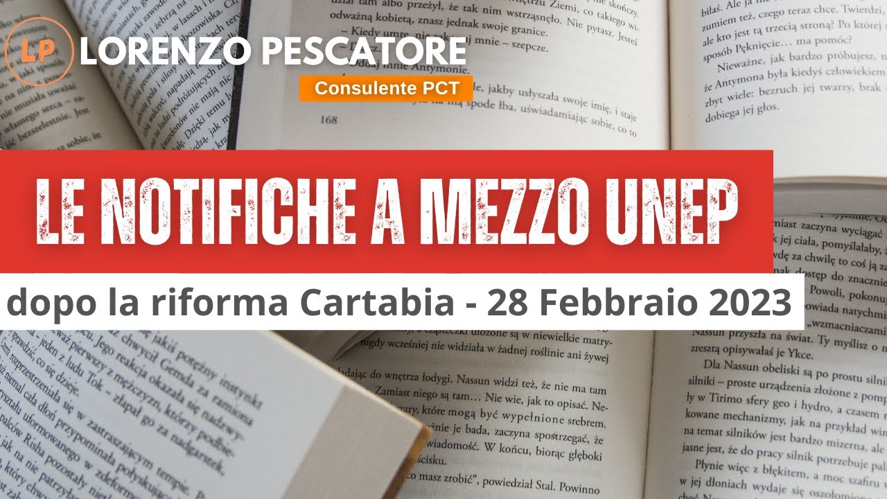 Notifiche UNEP dopo la riforma Cartabia - YouTube