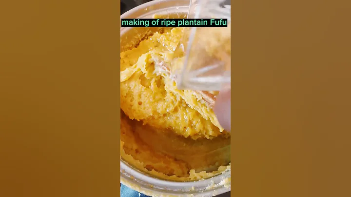 MAKING & EATING RIPE PLANTAIN FUFU 😋😋