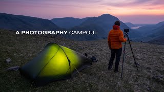 Landscape Photography Wild Camping | Sheltering from Wind