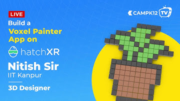 Camp K12 TV Ep 74 - Code a Voxel Painter App on Hatch XR | 3D Voxel Art | Coding for Kids