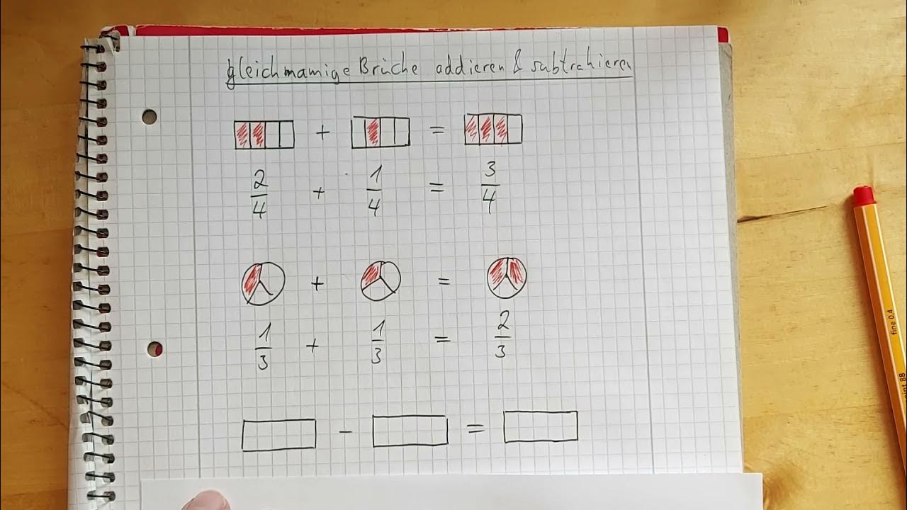 Gleichnamige Brüche Addieren Und Subtrahieren gleichnamige Brüche addieren und subtrahieren - YouTube