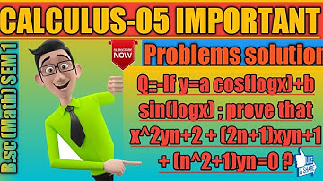 If y=a cos(logx)+b sin(logx) ; prove that x^2yn+2 + (2n+1)xyn+1  + (n^2+1)yn=0||Using Leibnitz thm..
