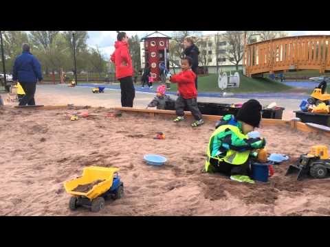 Playing Sand In Rauma, Finland