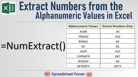 How to Extract Numbers from the Combination of Alphanumeric Values in Excel
