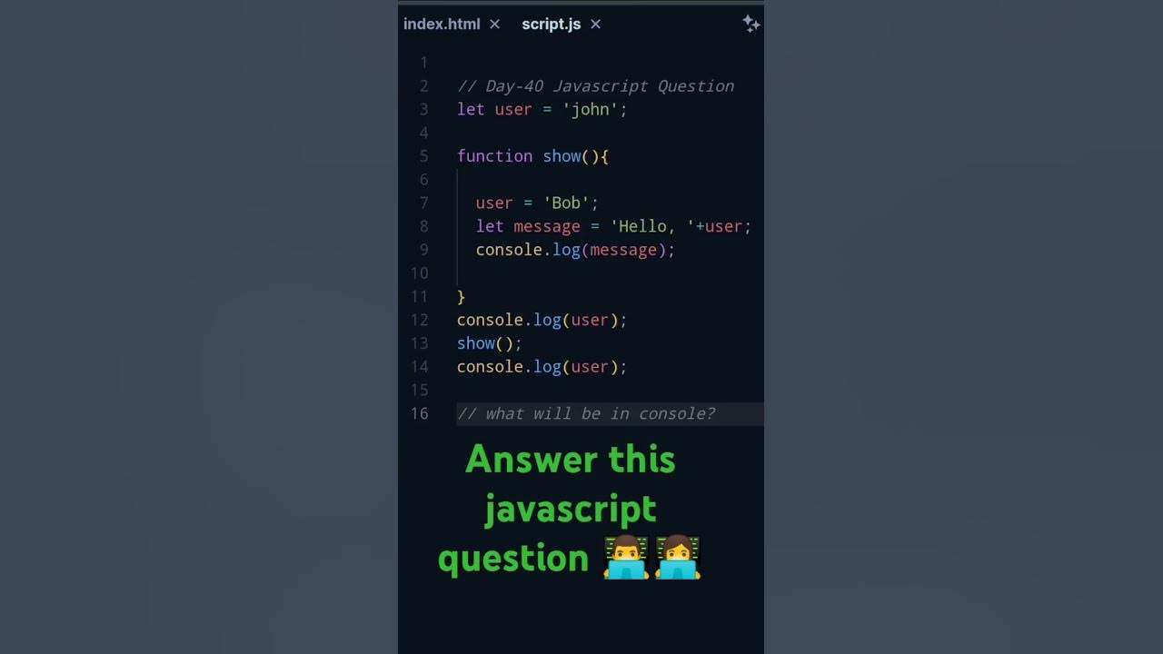 Day-40 Javascript Question #javascript #javascriptlearning # ...