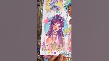 Amazing mermaid art!! Credit:gretlusky(on ig) #art #drawing #mermaid #trending #viralvideo #sketch