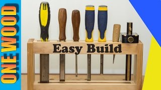 Learn Woodworking and make this easy DIY Chisel Rack, ideal beginners woodworking project and handy for the experienced ...