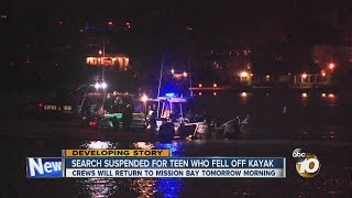 Search suspended for missing kayaker