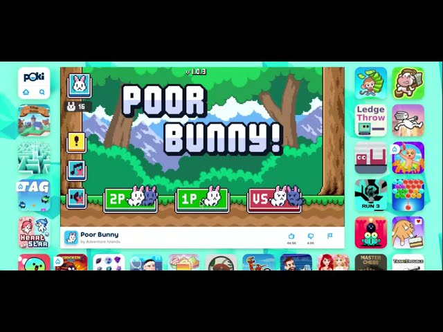 playing POOR BUNNY on poki 