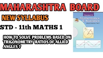 HOW TO SOLVE  PROBLEMS BASED ON TRIGONOMETRY RATIOS OF ALLIED  ANGLES ?| TRIGONOMETRY |11TH STD MATH