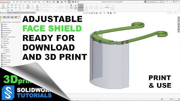 Adjustable Face Shield for SolidWorks during the pandemic Covid19- Downloadable